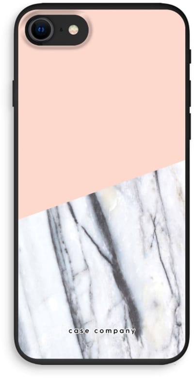 Case Company® - Hoesje geschikt voor iPhone SE 2020 hoesje - A touch of peach - Biologisch Afbreekbaar Telefoonhoesje - Bescherming alle Kanten en Schermrand