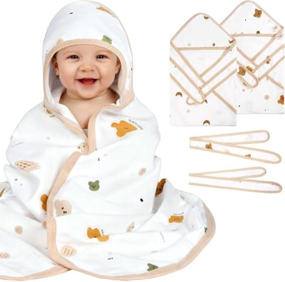 Zachte en Ademend Baby Slaapzakken voor 0-3 Maanden, Set van 2, Katoenen Wikkeldoeken voor Jongens en Meisjes, Ideaal voor Comfortabel Slapen