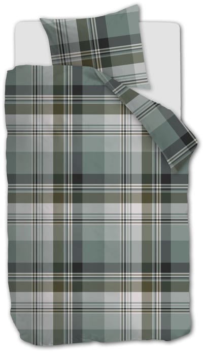 Beddinghouse Vernon dekbedovertrek - Eenpersoons - 140 x 200/220 cm - Groen