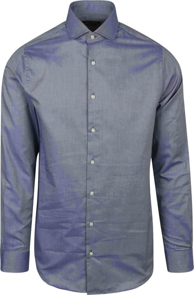 Steppin' Out Overhemd Oxford Melange Blauw - Maat XL - Heren - Casual Shirt