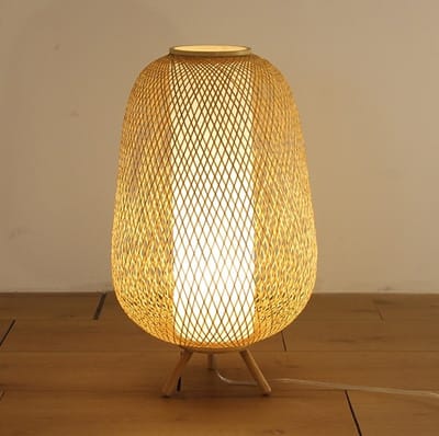 Fine Asianliving Bamboe Webbing Lamp Handgemaakt - Isha D38xH60cm