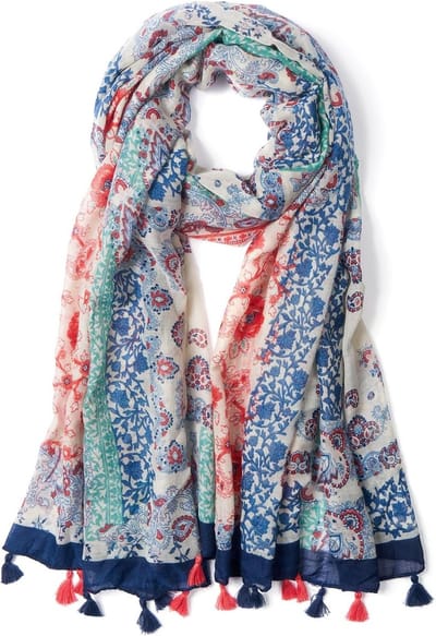 Lichtgewicht Zachte Bloemen en Luipaard Bedrukte Sjaal voor Dames - Mode Accessoire voor Herfst en Winter
