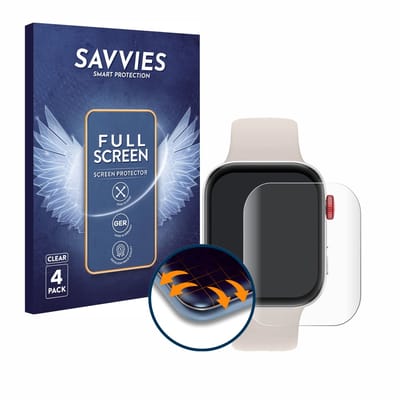 Savvies - Screenprotector voor Huawei Watch Fit 3 - Folie Beschermfolie transparant volledig dekking 4 Stuks