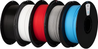 Kexcelled PLA Combideal 5 x 1kg = 5kg ZWART, WIT, ROOD, GRIJS & LUCHT BLAUW 3D Printer filament- SPECIALE AANBIEDING!