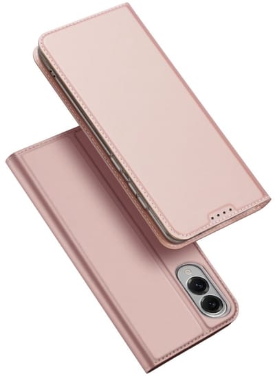 Dux Ducis Geschikt voor Samsung Galaxy S25 Edge - Slim bookcase hoesje - Rose Goud