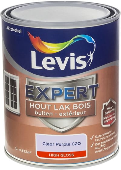 Levis - Expert Hout Lak Buiten High Gloss Mix - Clear Purple C20 - Mengverf - 1 L