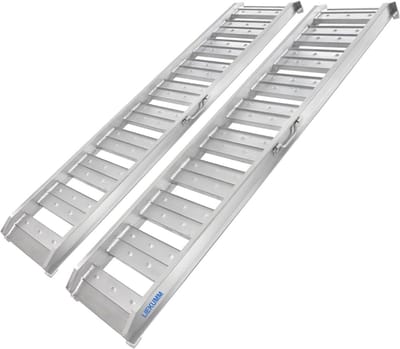 Oprijplaten set van 2 | 182 x 34 cm | Laadhelling tot 1000 kg | Geschikt voor motorfietsen, ATV's, en auto's