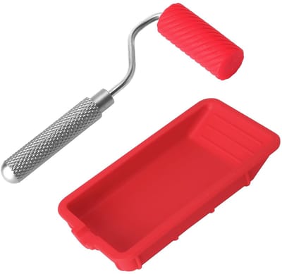 Precisie Silicone Applicator met Verftray en Aluminium Handvat voor Houtbewerking, Modelbouw en Creatieve Klussen