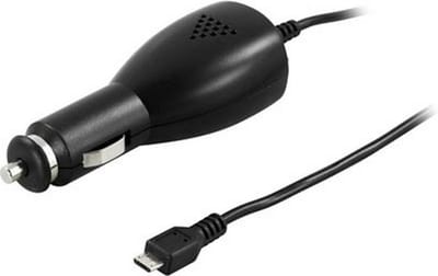 Deltaco USB-CAR80, Auto Oplader USB Micro-B Male, 1A, 1.1m, zwart