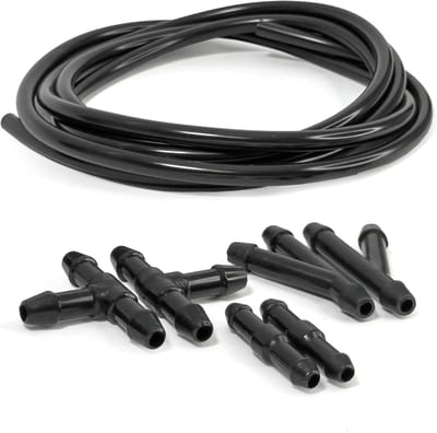 Ruitensproeierslang set - Slang kit - Voertuig onderhoud - Universele compatibiliteit - 2 meter slang - Zwart