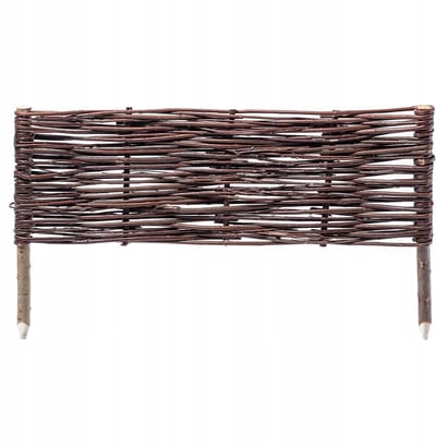 KADAX Palissade van wilgentenen, natuurlijk wilgenhek, handgemaakt wilgenvlechthek, tuinhek voor paden en bloembedden, omheining gazonrand (5 stuks 60 x 20 cm)