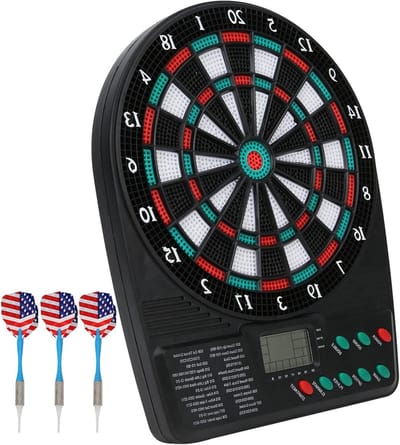 Elektronisch Dartbord - Zachte Dartbordset met Automatische Score - Familie Darts Entertainment - Ingebouwde Opslagruimte