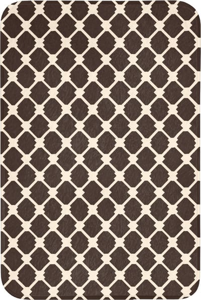 Badmat 60x90 cm - Antislip - Bruin - Ruitpatroon - Geometrisch - Badmatten voor badkamer - Badkamermat - Douchemat - Badkamer mat