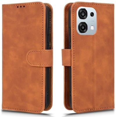 Coverup Hoesje - Geschikt voor OPPO A6 Pro 5G Hoesje - Coverup Book Case - Bruin
