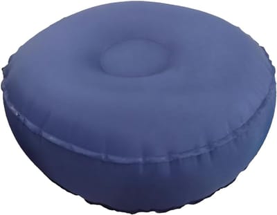 Meditatiekussen Opblaasbaar - Yoga Balans Kussen - Ontspanning en Gebed - Vouwbaar en Draagbaar - 42x15 cm - Donkerblauw