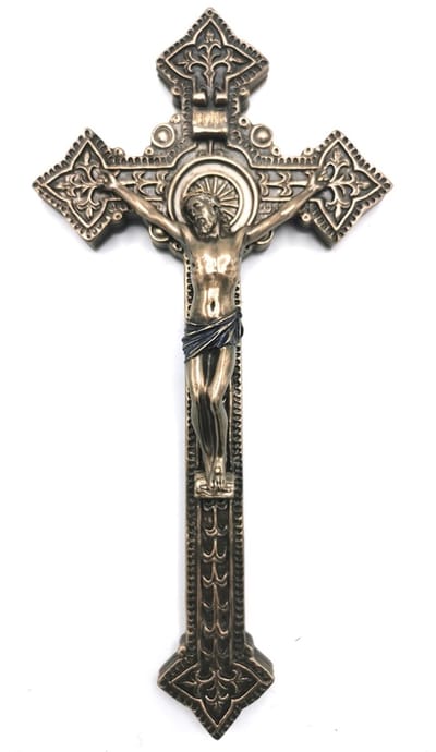 Veronese Design - Crucifix hangend 22,5cm - Handbeschilderd en zeer gedetailleerd