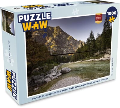 Puzzel Brug over Isonzio-rivier in het Nationaal park Triglav in Slovenië - Legpuzzel - Puzzel 1000 stukjes volwassenen