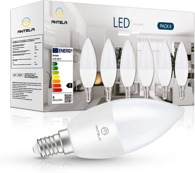 E14 LED Lampen 5W, 470LM, 4000K Natuurlijk Wit Licht - Set van 6 Stuks