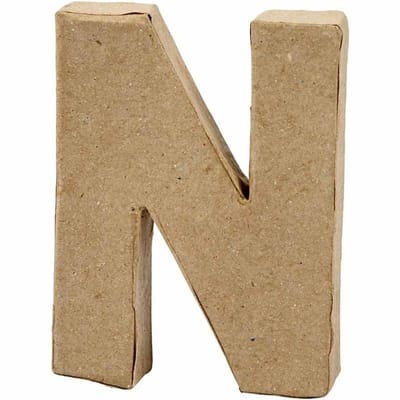Letter, N, H: 10 cm, B: 7,8 cm, dikte 2 cm, 1 stuk