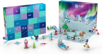 Plus-Plus Adventskalender - Santa's Northern Lights Adventure - 639 delige bouwset - 4337 - Bouwspeelgoed - Constructiespeelgoed - Set met bouwstenen - Vanaf 5 jaar