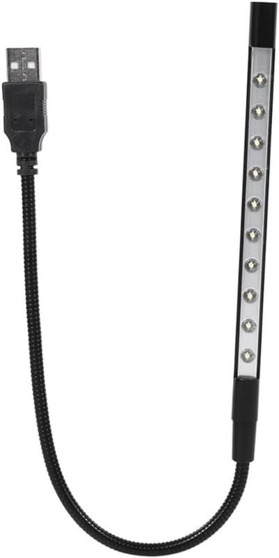 Allecto - USB-toetsenbord en leeslamp - Flexibel en draagbaar - Zwart