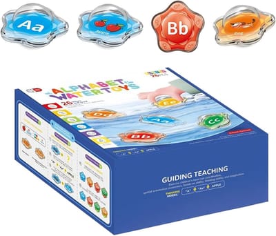Badspeelgoed Set - Waterspeelgoed Peuters - Leren Spelen - Zeester Vormen - 195 cm - Alfabet Thema
