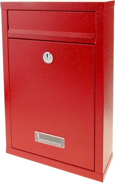 Metalen brievenbus - brievenbus rood - 215 x 80 x 315 mm