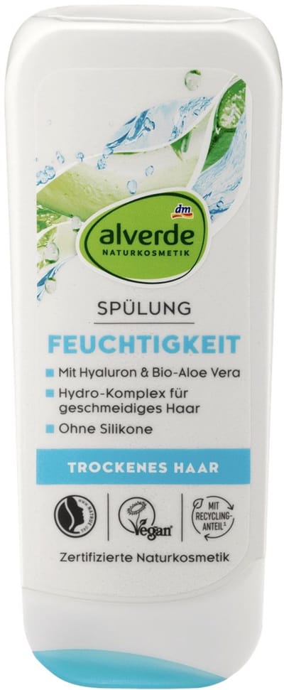 Alverde NATURKOSMETIK Hydraterende conditioner met aloë vera en hyaluronzuur, 200 ml