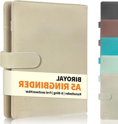 Portfolio-mappen in beige, multifunctionele planner voor organisatie en notities