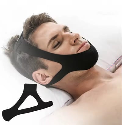 CHPN - Anti-Snurk Kinband - Band tegen snurken - Snurkband - Hoofdband tegen snurken - Stop met snurken - Zwart - One size