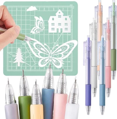 Intrekbare messen set voor doe-het-zelf kunst en scrapbooking met metalen lemmet