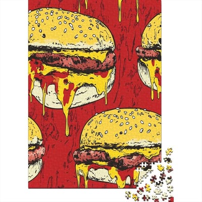 Burger Puzzel - Legpuzzel Volwassenen - Ontspanning Thuis - Hoge Resolutie Print - 75 x 50 cm - Kleurrijk