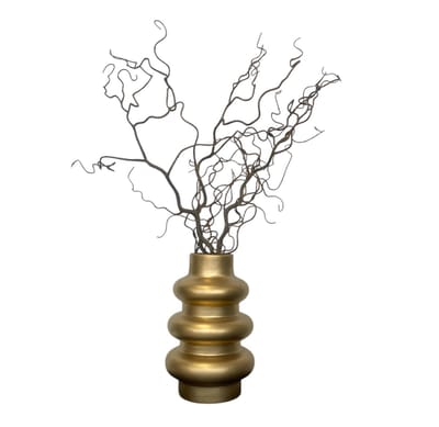 Bellatio Design Kronkelhazelaar kunst siertak groot - 3 stelen - 87 cm - wilgentakken