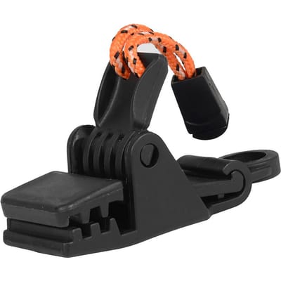 Clip de Tente Plastique Inoxydable Coupe-vent Prise Sûre Pince d'Auvent pour Activités de Plein Air black