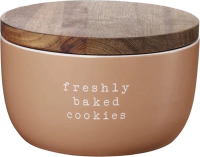 Asa Hey voorraaddoos met deksel D15cm H9cm 'freshly baked cookies'
