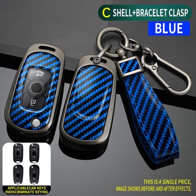 Zinklegering Auto Klapsleutel Hoesje Cover Shell Sleutelhanger Voor Buick Verano Encore Gx Gl6 - Voor Opel Vauxhall Astra K Corsa E black