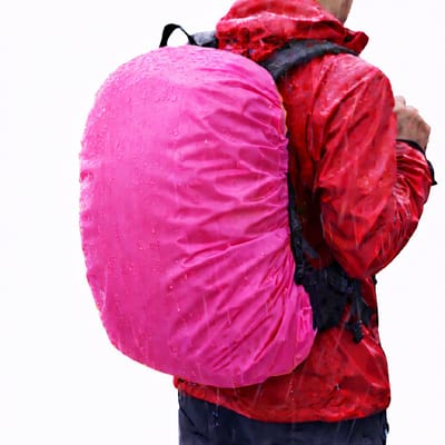 Waterdichte Regenhoes voor Rugzak 25–35 Liter – Universele Regencover Tas – Bescherming tegen Regen & Vuil – 190T Nylon – Roze