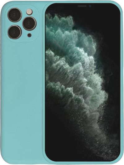 Smartphonica Telefoonhoesje Geschikt voor iPhone 11 Pro Max siliconen hoesje - Backcover Siliconen Case - Blauw geschikt voor iPhone 11 Pro Max