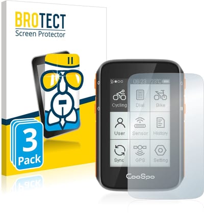 Screenprotector 3 Stuks voor CooSpo BC200 Beschermglas transparant