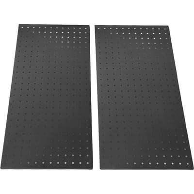2 stuks Metalen Pegboard Wandpanelen 24 x 12 inch Stalen Modulair Pegboard Gereedschap Organizer voor Garage Werkbank Werkplaats gray