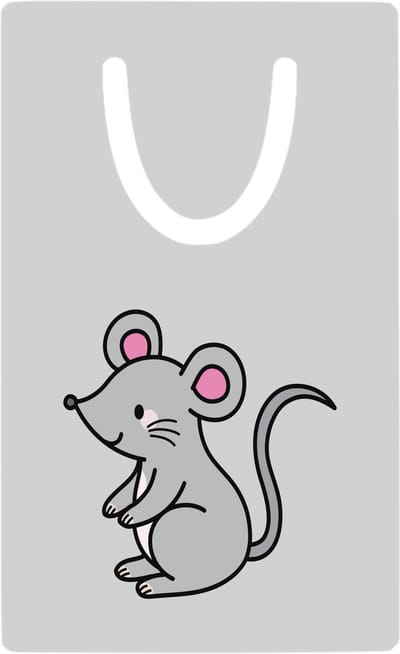 Hacebo® - Muizen metalen boekenlegger - Muis - Dieren liefhebbers - Knaagdieren - huisdier - dierendag Bladwijzer boekenleggers - 7.6 cm x 5cm
