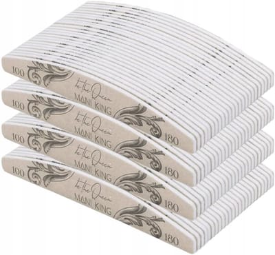 Nagelvijl Set - Nagelstyling Gereedschap - Nagels Vormgeven - Dubbele Korrel - 100 Stuks - Grijs