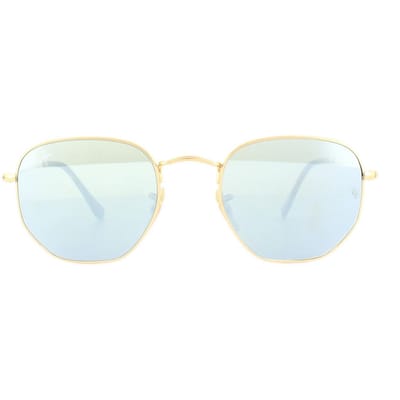 Ray-Ban Zonnebril Hexagonal 3548N 001/30 Goud Zilver Mirror 54mm