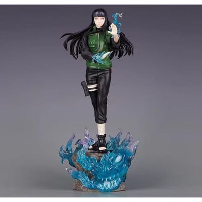 34cm Anime Naruto Hyuga Hinata Actiemodel Gevecht Reuzen Golven GK Model Standbeeld Verzamelsieraden Beeldje Speelgoed Cadeaus gray