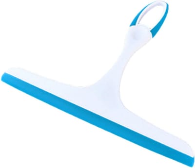 Vloerwisser Rubber - Raamtrekker Badkamer - Snel Schoonmaken - Antislip Handgreep - 25 x 22 cm - Blauw