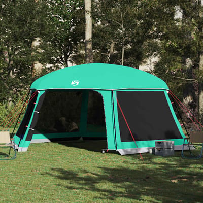 vidaXL - Zwembadtent - uitneembare - buiten- - gaaswanden - 618x532 - cm - zeegroen
