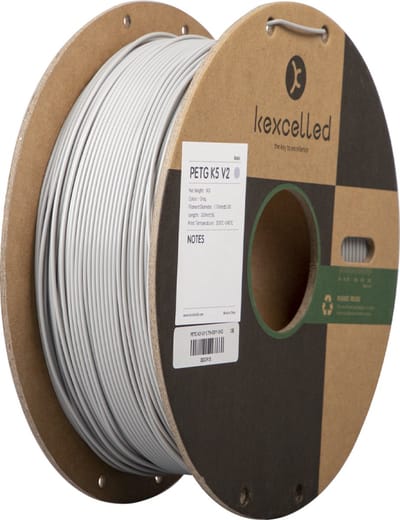 Kexcelled PETG Grijs/Grey 1.75mm 1kg 3D Printer filament