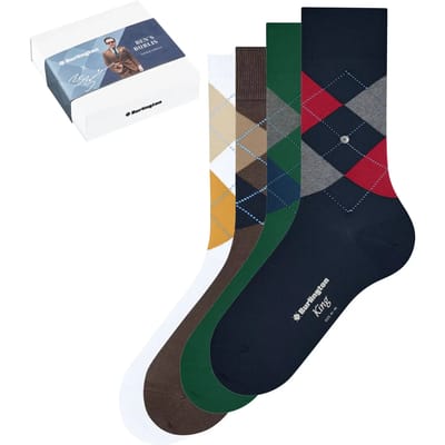 Burlington Ben Box gedessineerd katoen Multipack Sokken heren veelkleurig - maat 40-46