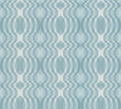 RETRO BEHANG | Grafisch - blauw crème wit - A.S. Création Retro Chic
