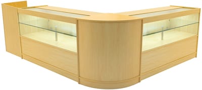 Phoenix led winkel toonbank set - esdoorn - cm60, tb60 & 2xc1500 - led
